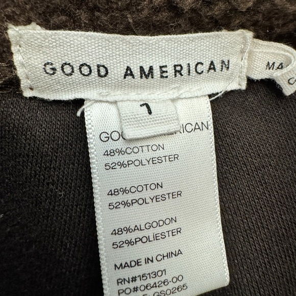 Good American Sherpa Boyfriend Sweatpants Brown - Picture 5 of 8
